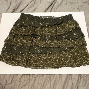 Women’s Old Navy green and brown floral skirt size medium